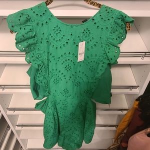 NY&C Open Side Eyelet Romper